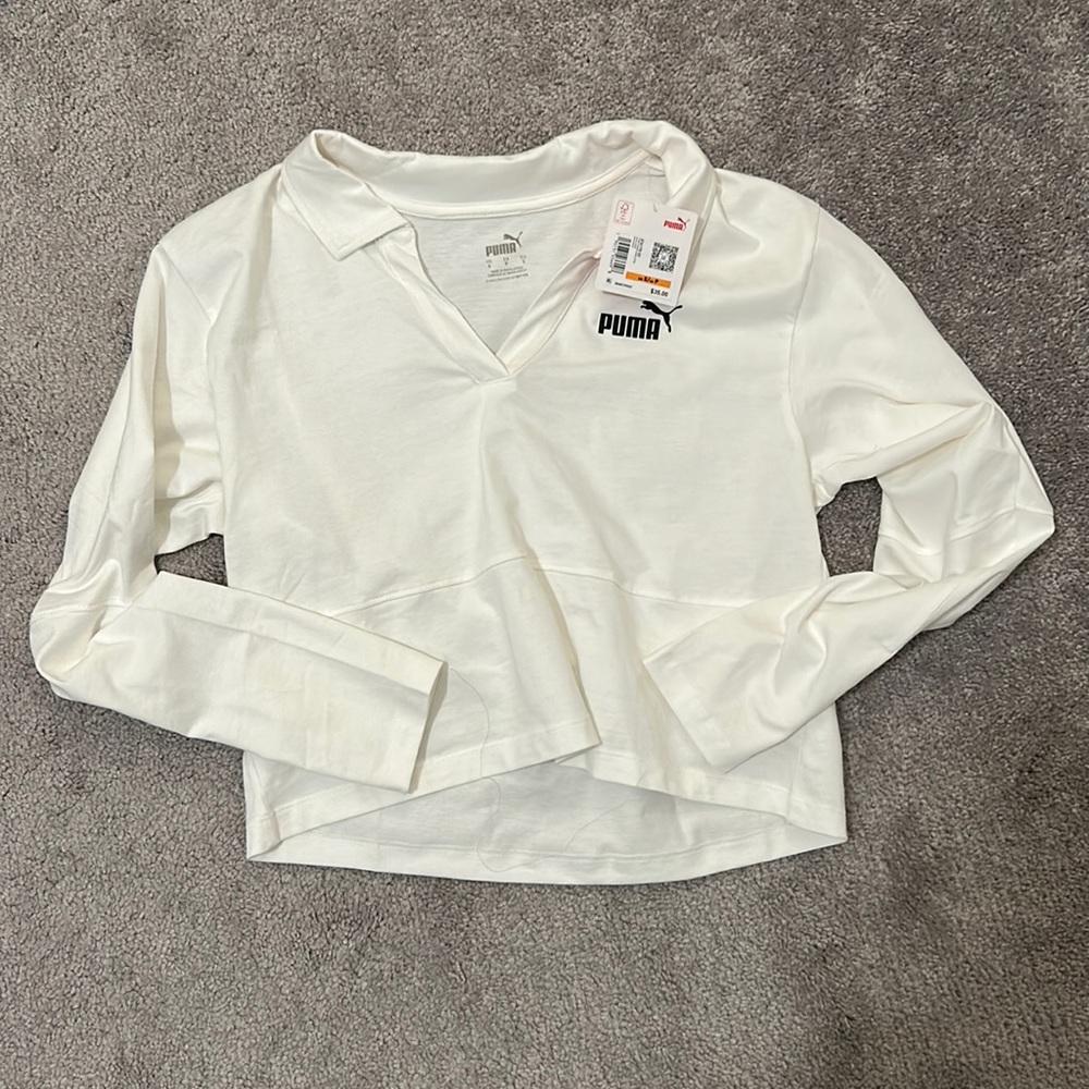 Puma collared long sleeve size small